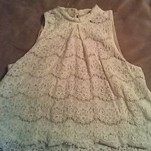 Cream white crop top